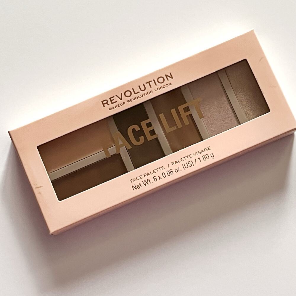 Revolution Face Lift Contour Bronzer Highlighter Palette 6 Shades Light Medium